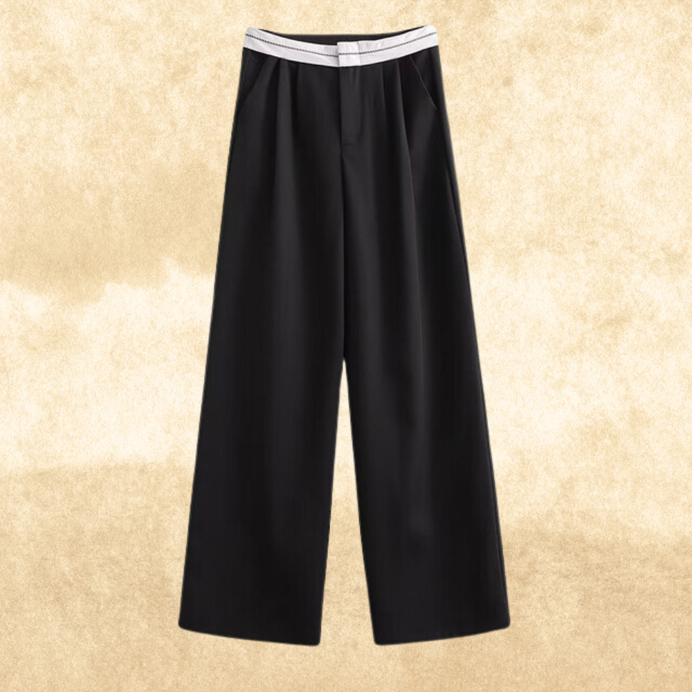 AURORA – Pantalon taille haute style vintage