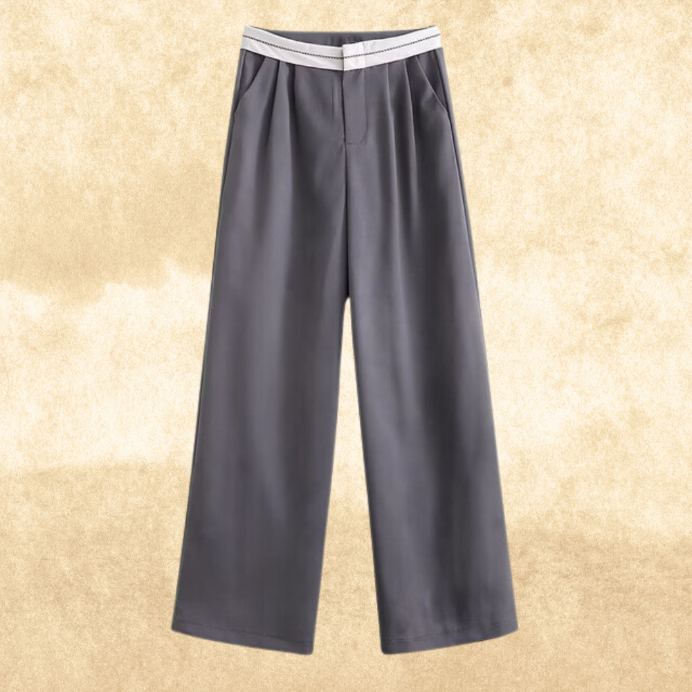 AURORA – Pantalon taille haute style vintage