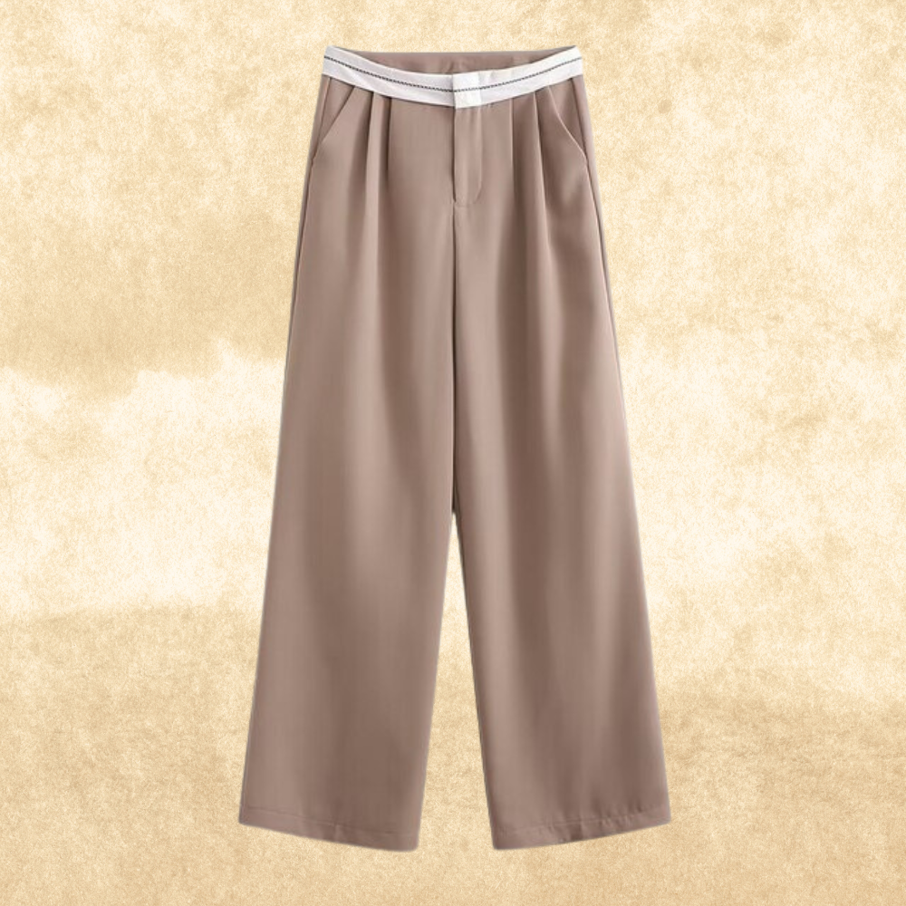 AURORA – Pantalon taille haute style vintage