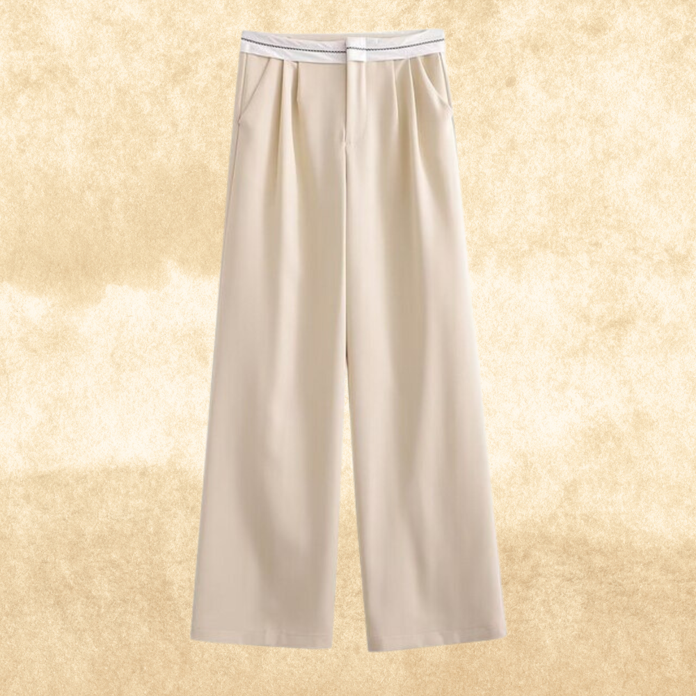 AURORA – Pantalon taille haute style vintage