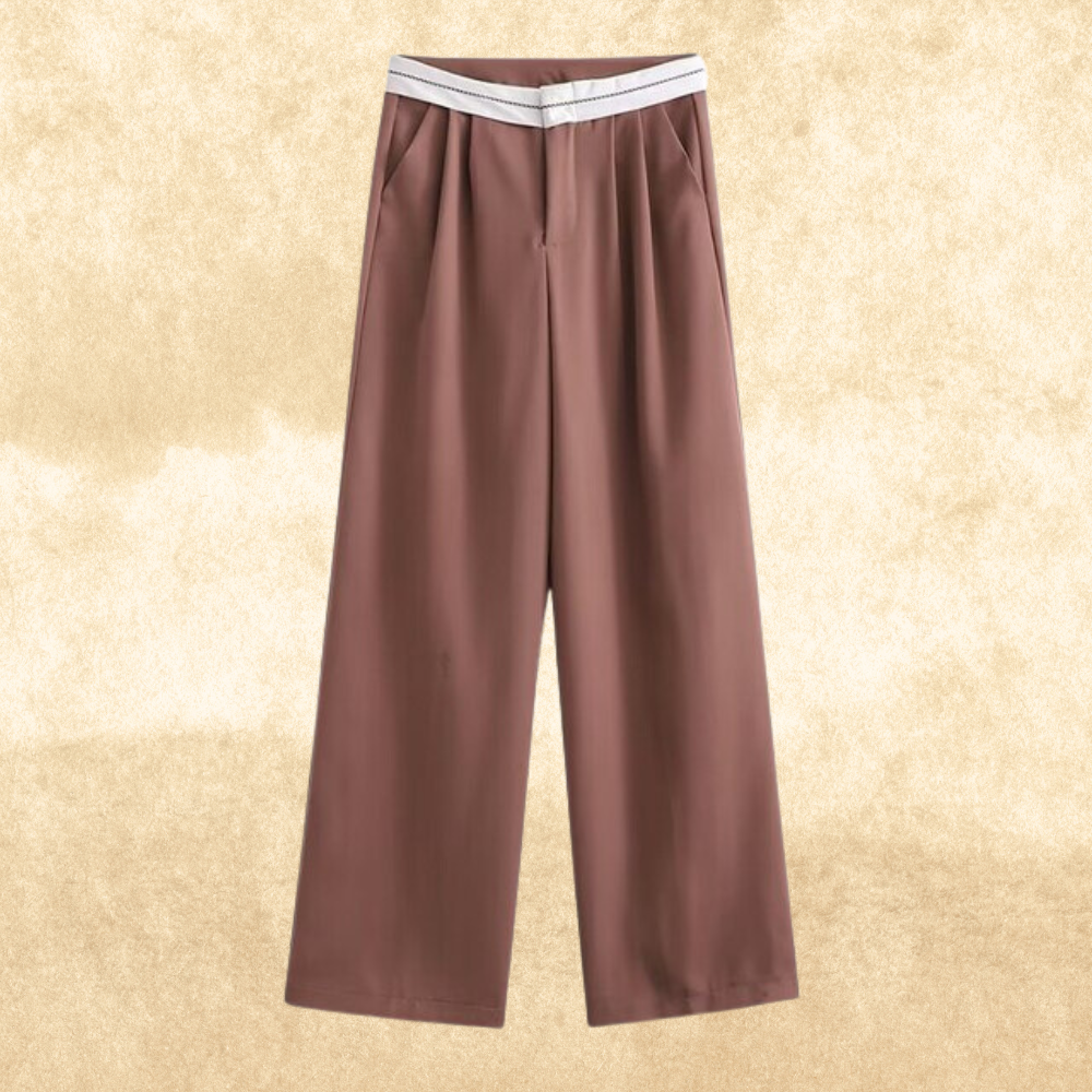 AURORA – Pantalon taille haute style vintage