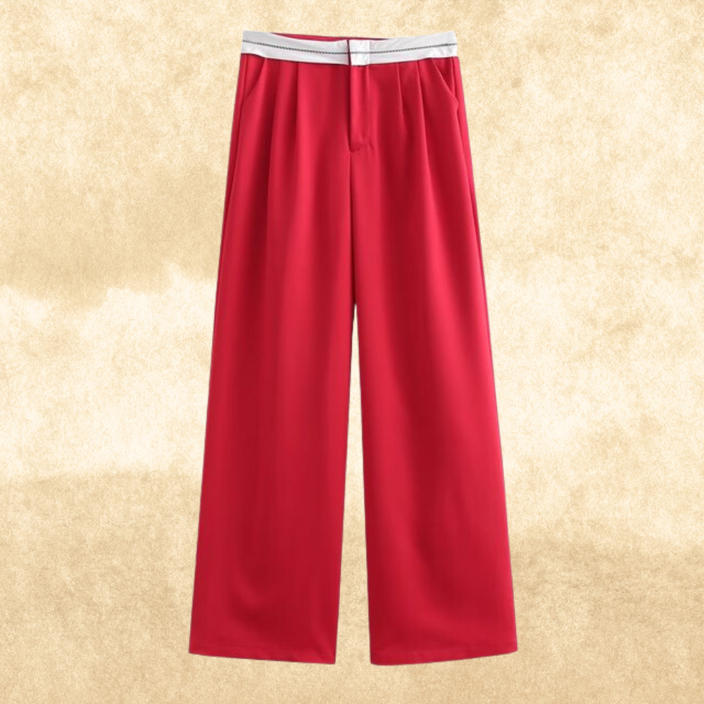 AURORA – Pantalon taille haute style vintage