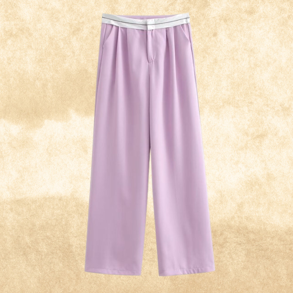 AURORA – Pantalon taille haute style vintage