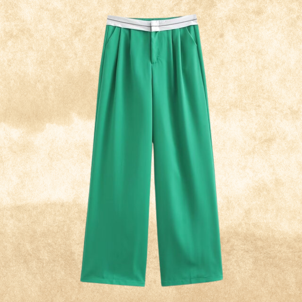 AURORA – Pantalon taille haute style vintage