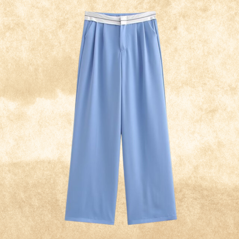 AURORA – Pantalon taille haute style vintage