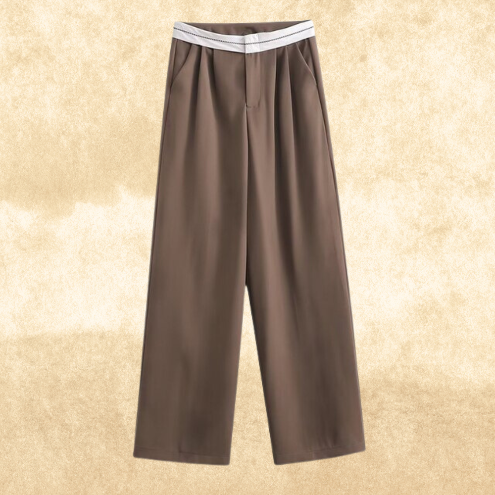 AURORA – Pantalon taille haute style vintage