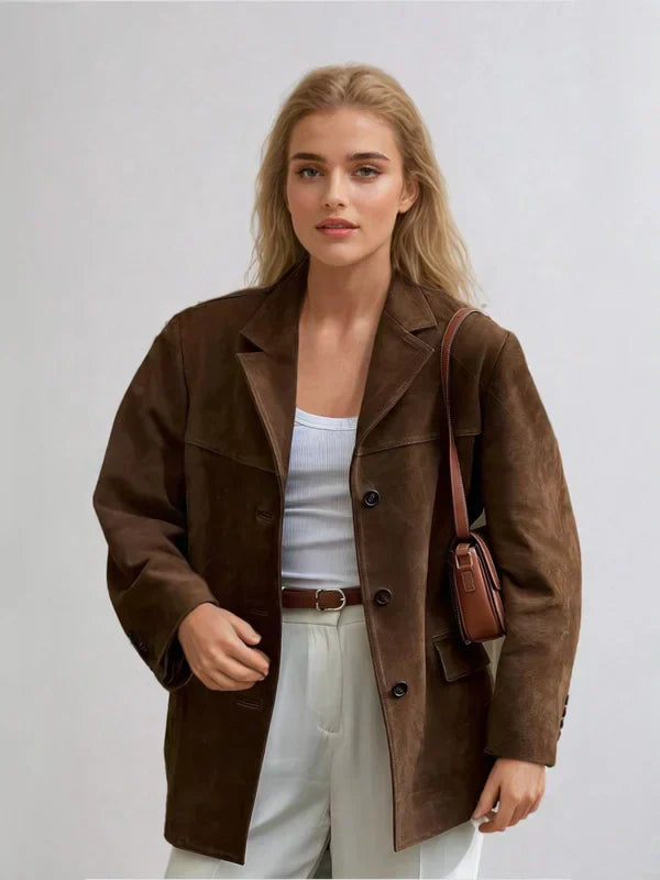 Berg-Feldt | Blazer Femme en Daim Chic et Confortable