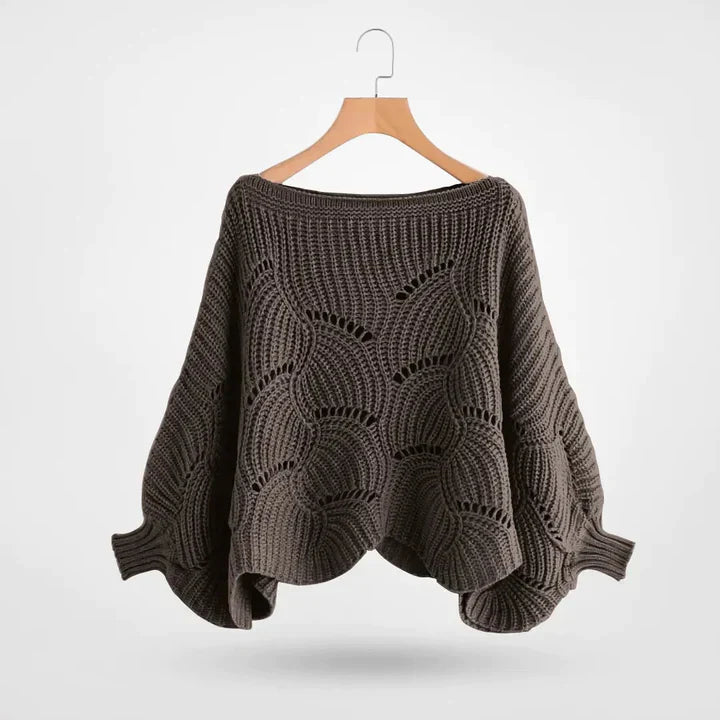 Berg-Feldt | Gestrickter Pullover mit Fledermausärmeln