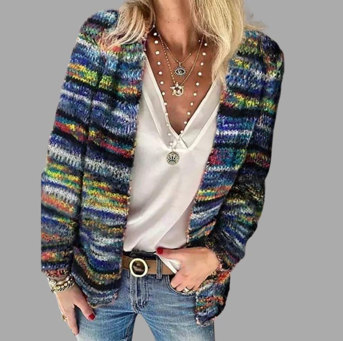 Berg-Feldt | Cardigan – Jessika Cardigan en maille élégant et coloré