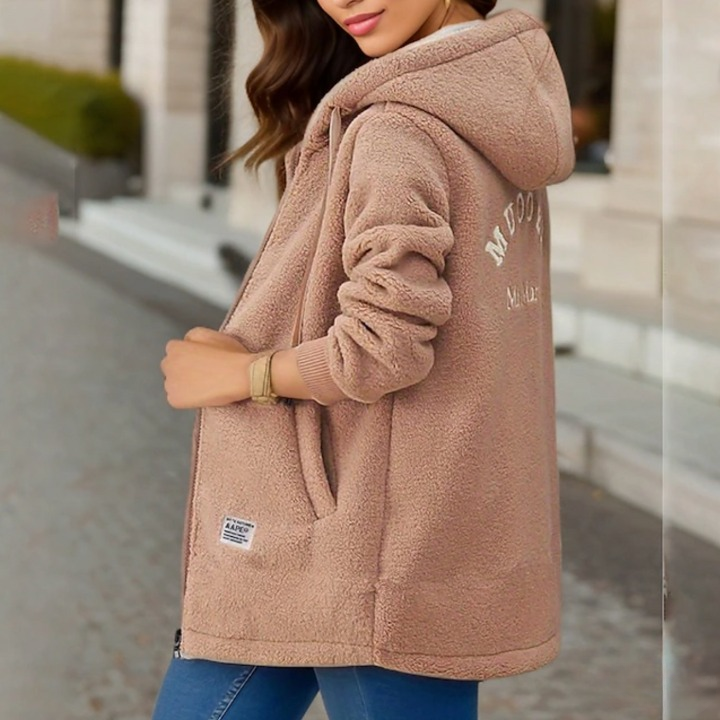 Veste polaire Zelde chaude et tendance pour femme, idéale pour l'hiver
