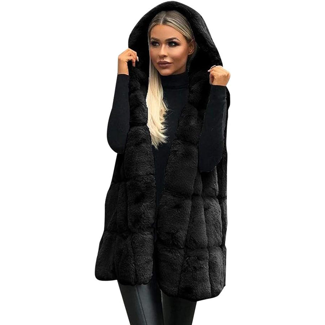 Berg-Feldt | Fellweste mit Kapuze Polyester/faux Fur Elegant und Warm