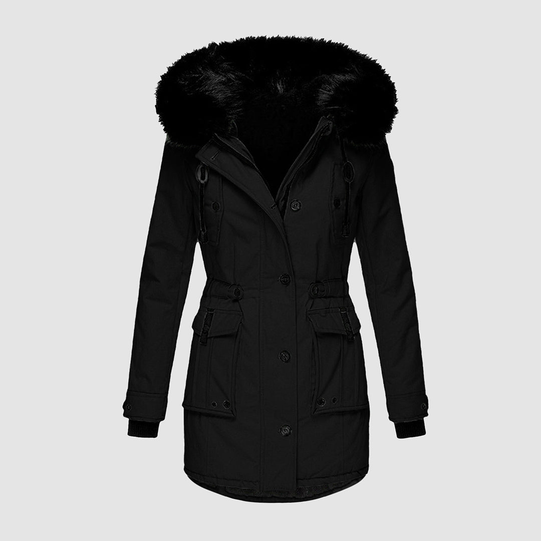 Berg-Feldt | Winter Parka Jack - Manteau rembourré tendance avec bord en fausse fourrure