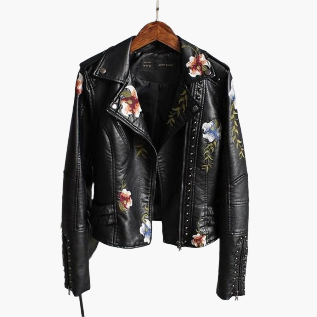 Berg-Feldt | Blouson de moto floral pour femme - Court