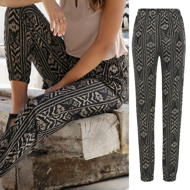 Pantalon bohème imprimé Frida