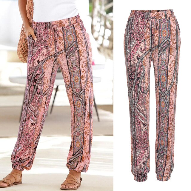 Pantalon bohème imprimé Frida