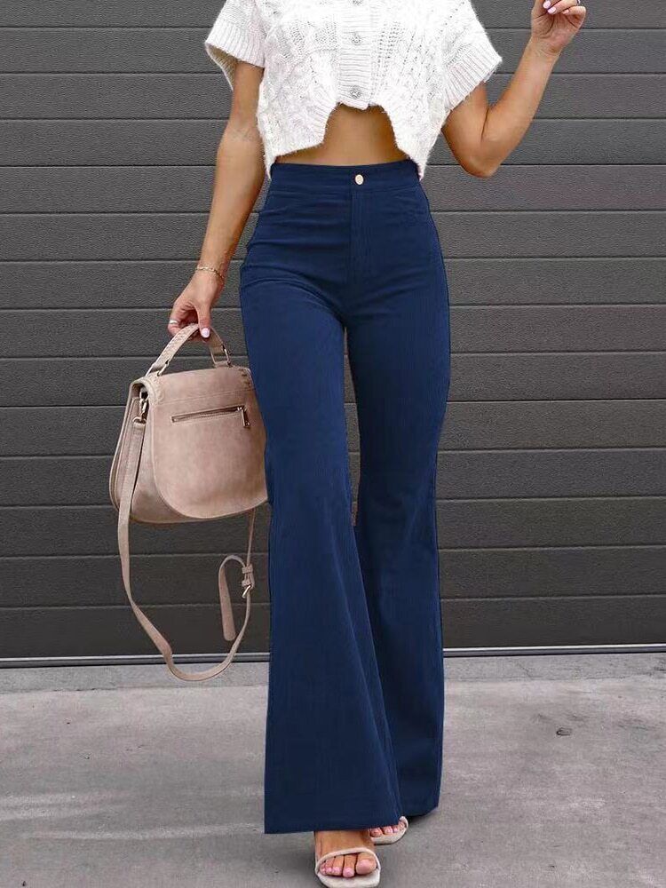 Berg-Feldt | Schmeichelnde Damen Bootcut Hose mit Hohem Bund und Bequemer Passform