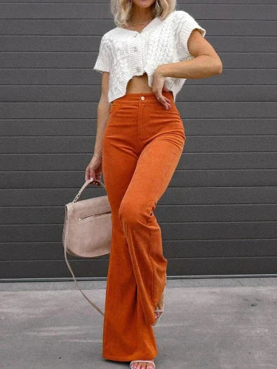 Berg-Feldt | Schmeichelnde Damen Bootcut Hose mit Hohem Bund und Bequemer Passform