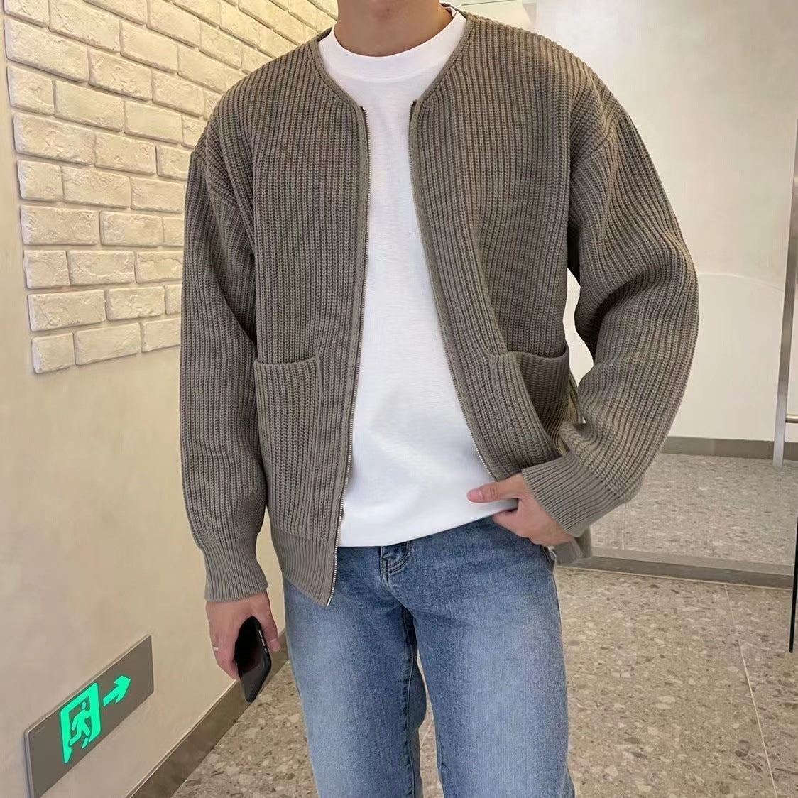 Berg-Feldt | Herren-Cardigan im Strickdesign
