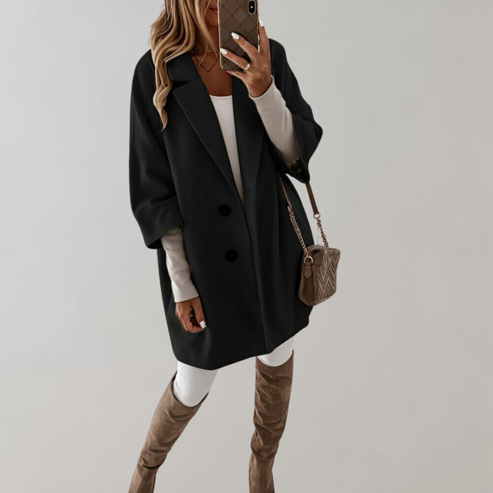 Berg-Feldt | Manteau d'Hiver à Revers Larges pour Femmes - Double Boutonnage