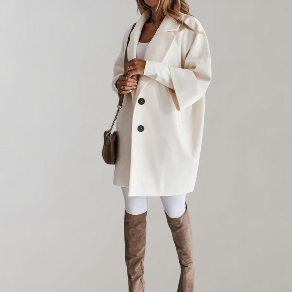Berg-Feldt | Manteau d'Hiver à Revers Larges pour Femmes - Double Boutonnage