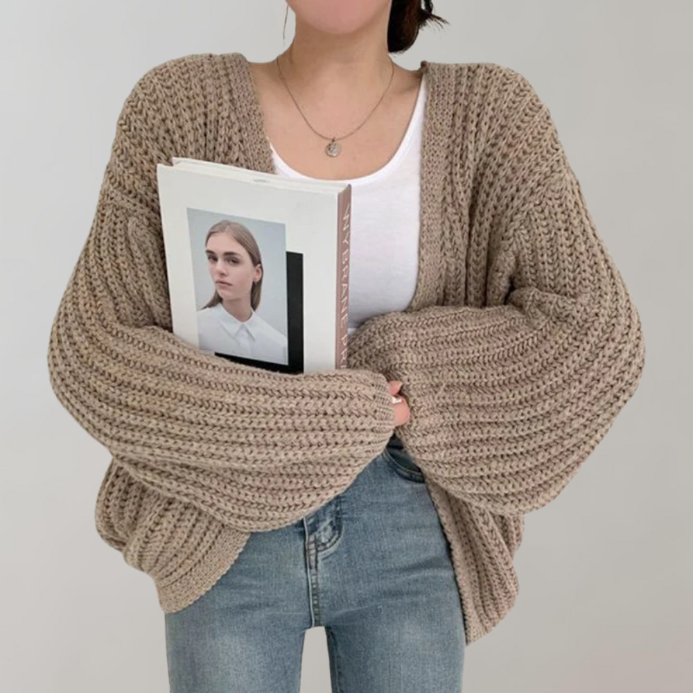 Berg-Feldt | Cardigan - Pull Long Tricot Ouvert Confortable pour Femmes