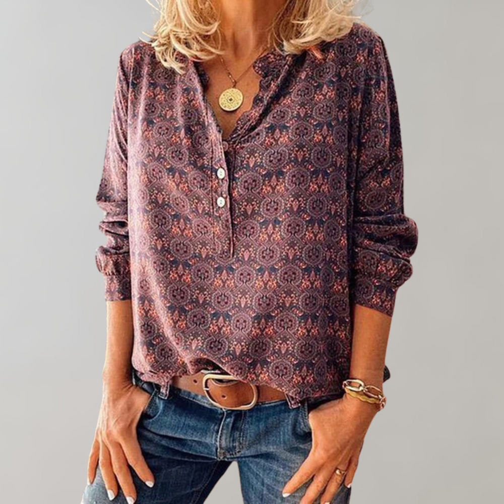 Damenbluse Amalie im Retro-Stil