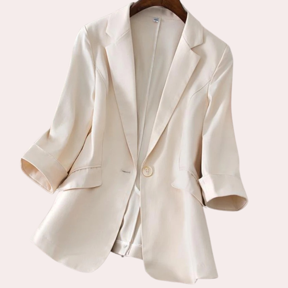 Berg-Feldt | Blazer à manches 3/4 en polyester, élégant et polyvalent