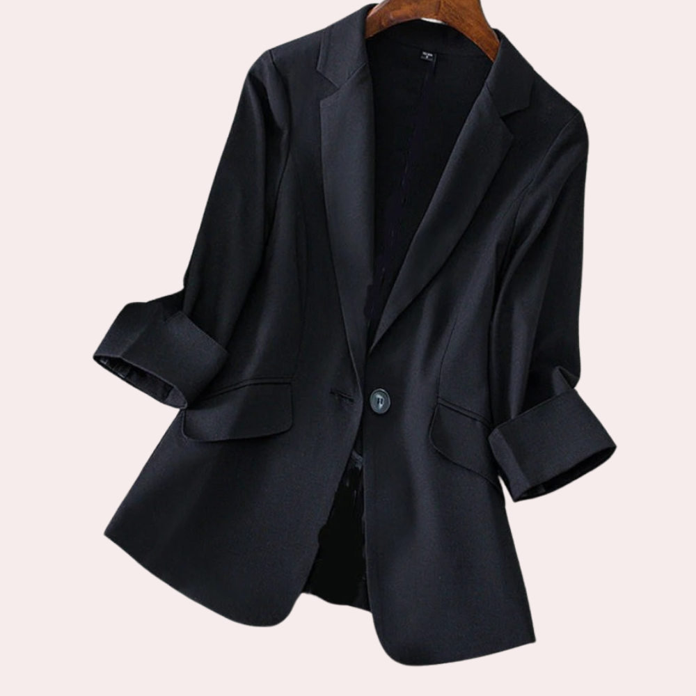 Berg-Feldt | Blazer à manches 3/4 en polyester, élégant et polyvalent
