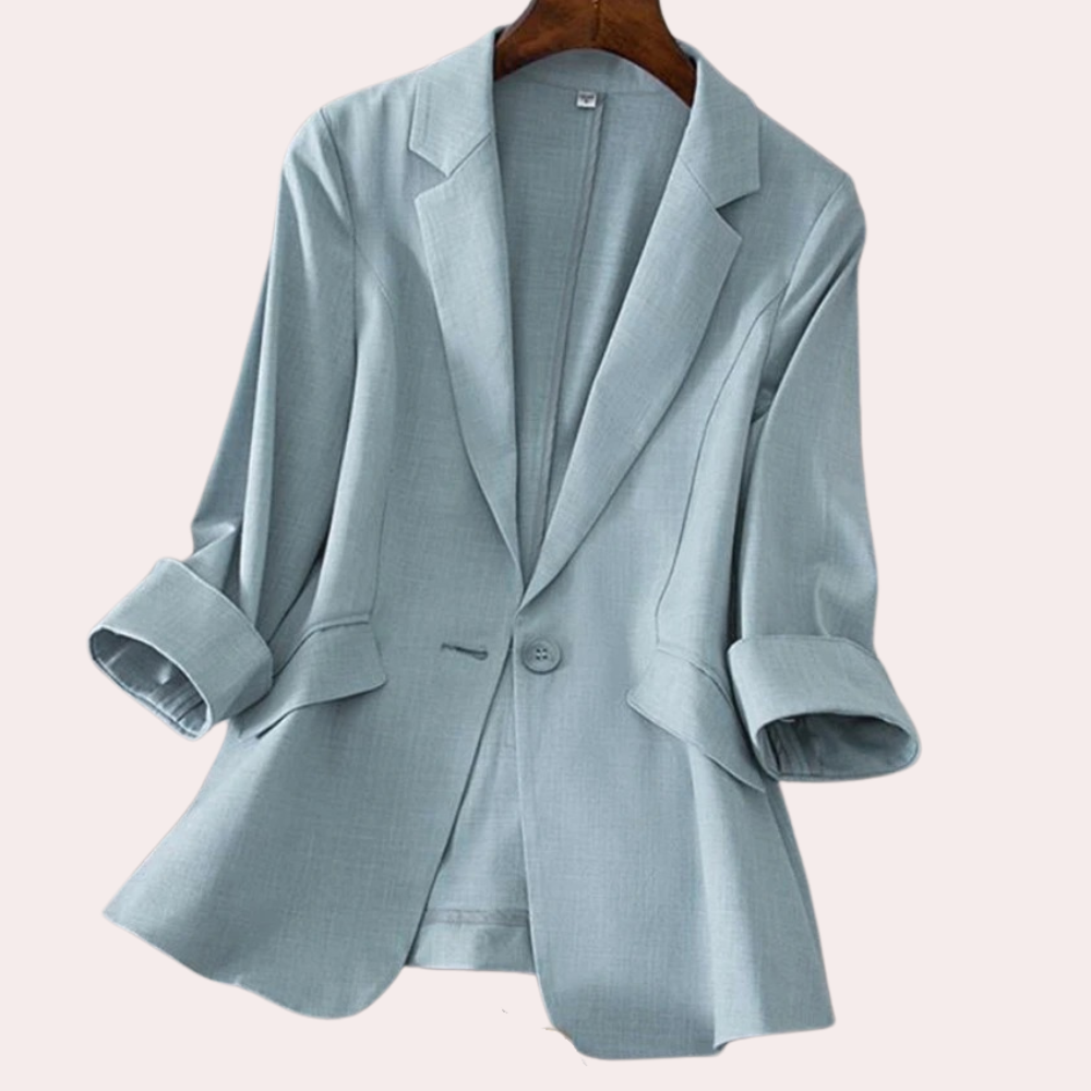 Berg-Feldt | Blazer à manches 3/4 en polyester, élégant et polyvalent