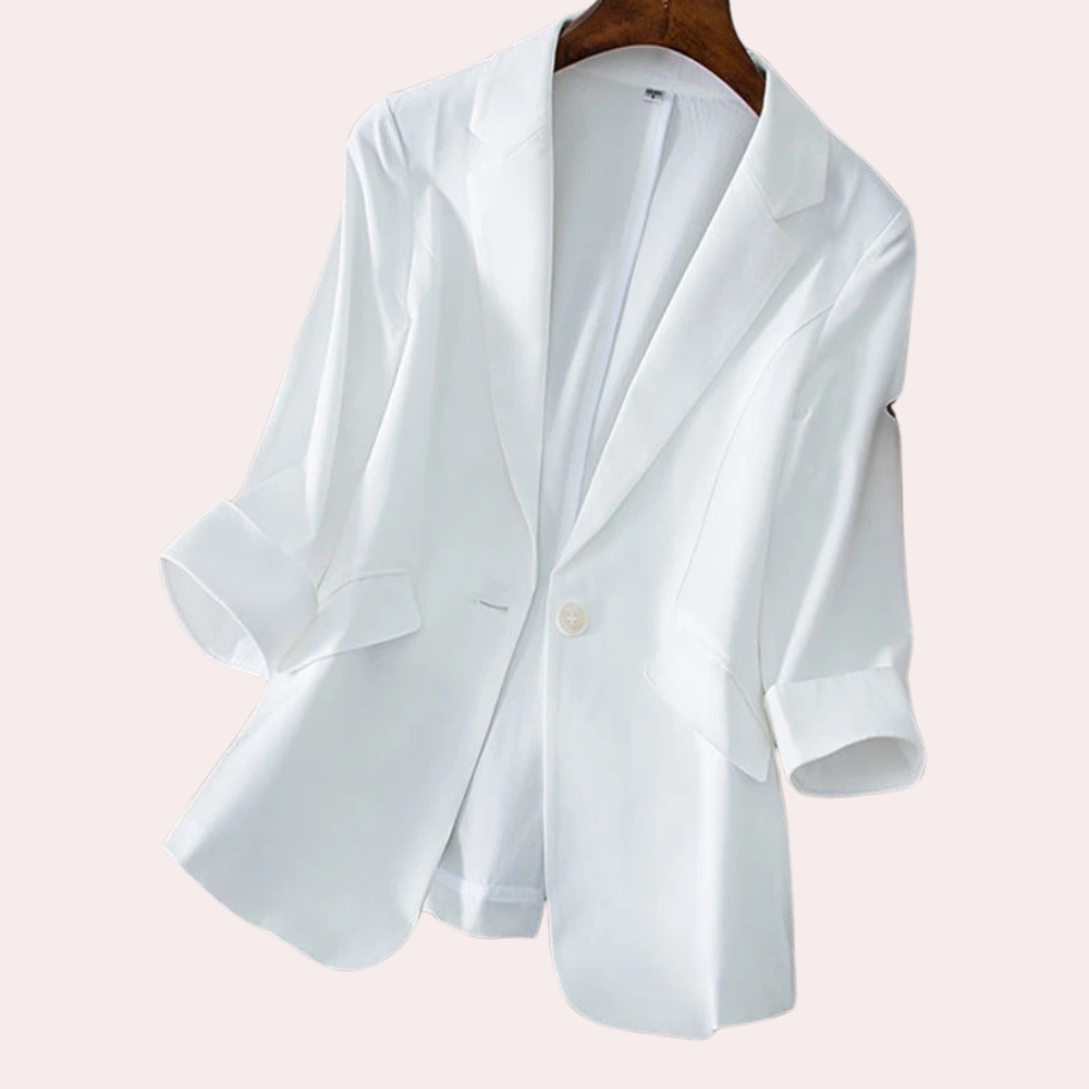 Berg-Feldt | Blazer à manches 3/4 en polyester, élégant et polyvalent