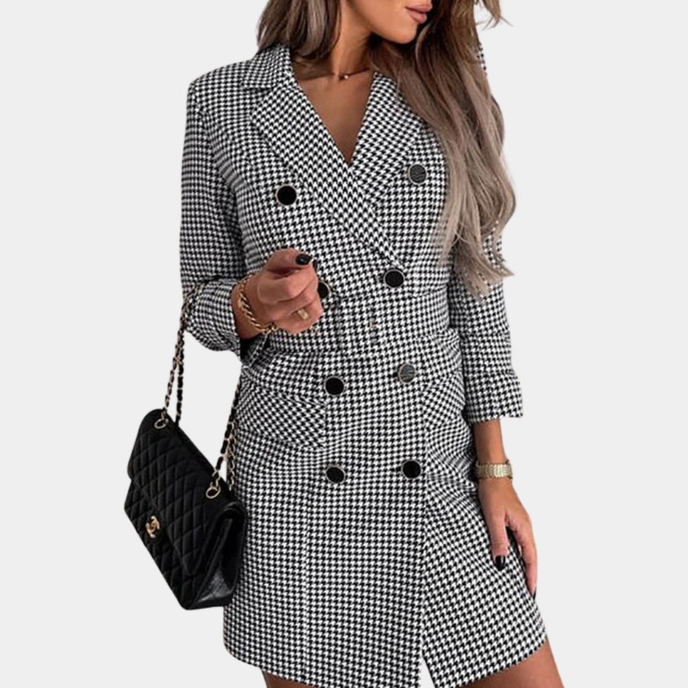 Berg-Feldt | Elegantes Blazer-Kleid mit Gürtel für Frauen