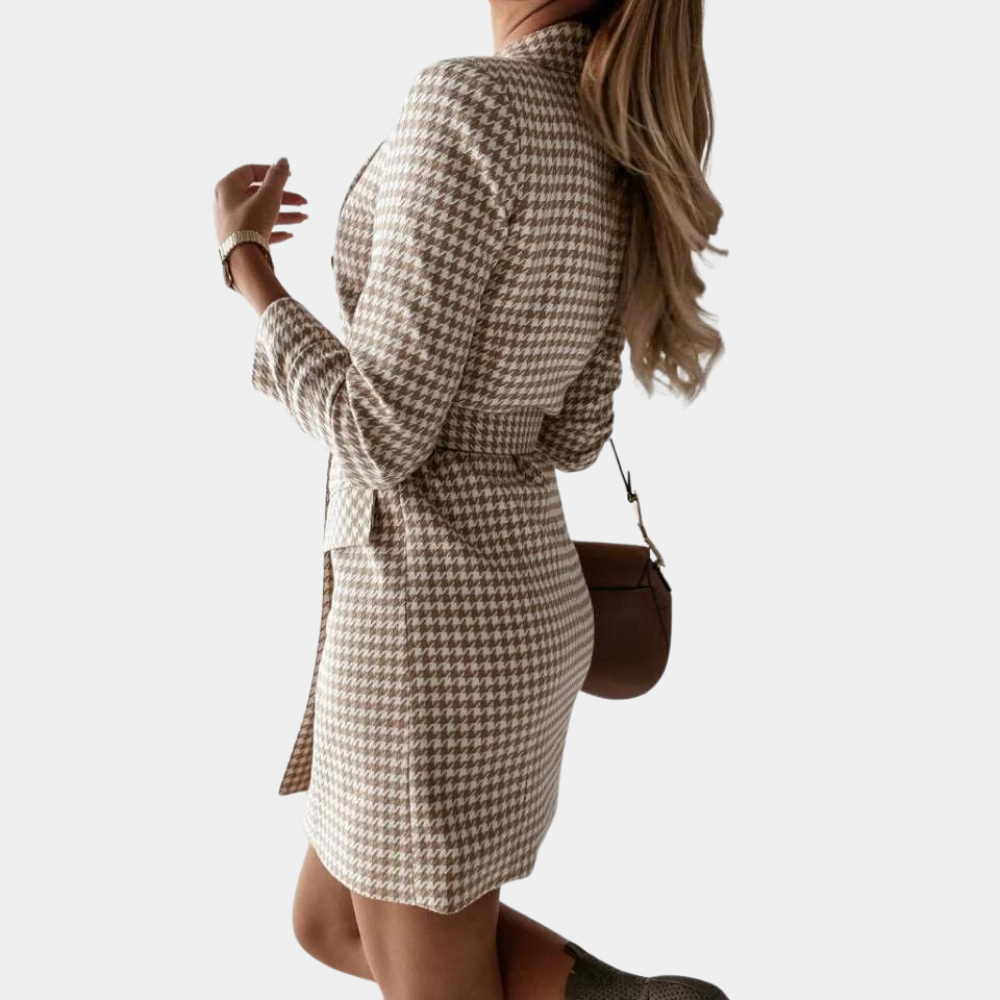 Berg-Feldt | Elegantes Blazer-Kleid mit Gürtel für Frauen
