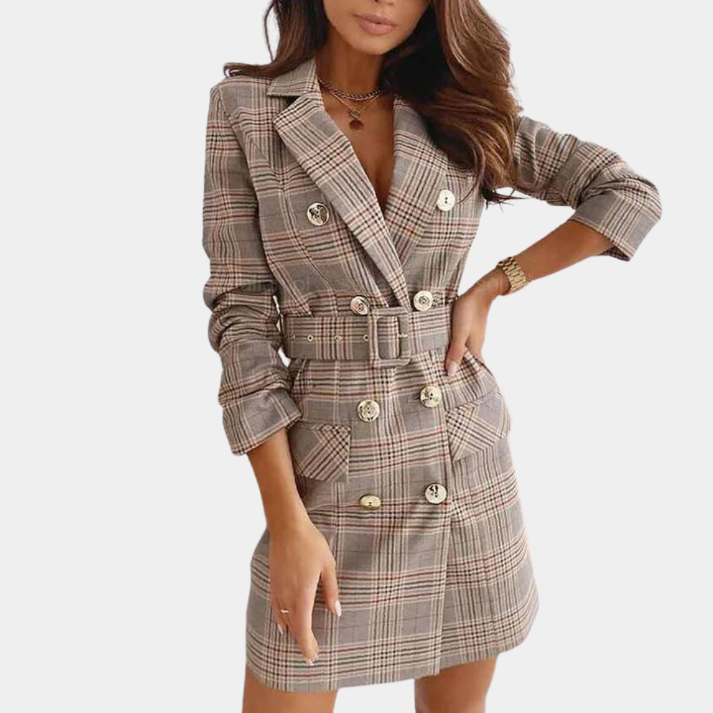 Berg-Feldt | Elegantes Blazer-Kleid mit Gürtel für Frauen