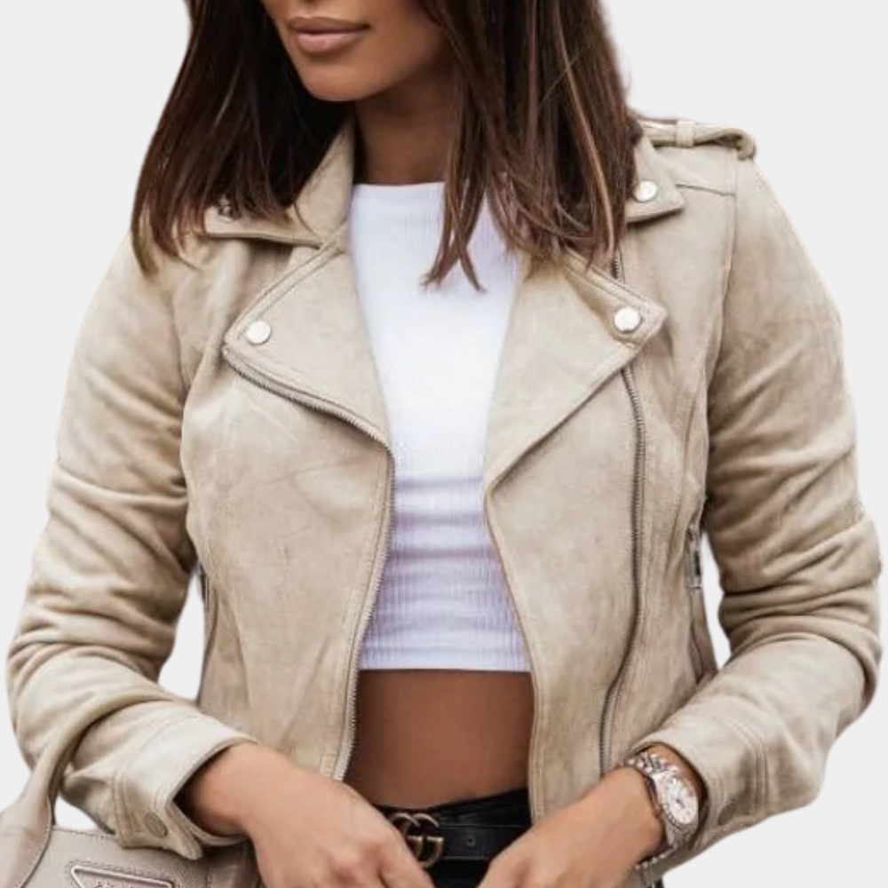 Berg-Feldt | Stilvolle Bikerjacke Wildlederlook Trendy und Elegant