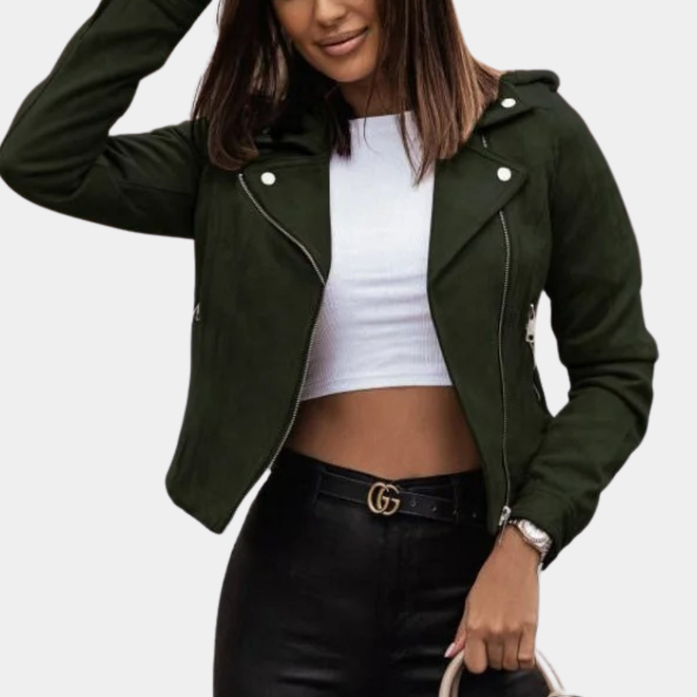 Berg-Feldt | Stilvolle Bikerjacke Wildlederlook Trendy und Elegant