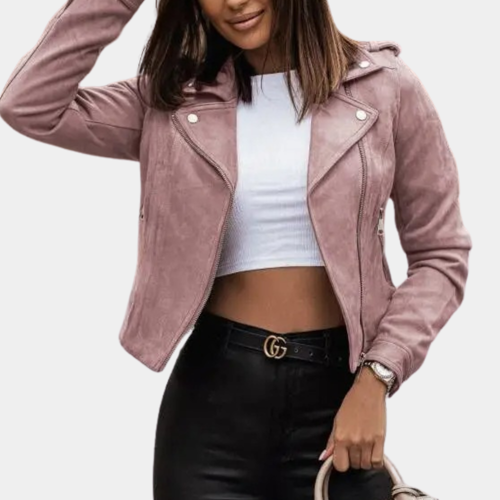 Berg-Feldt | Stilvolle Bikerjacke Wildlederlook Trendy und Elegant