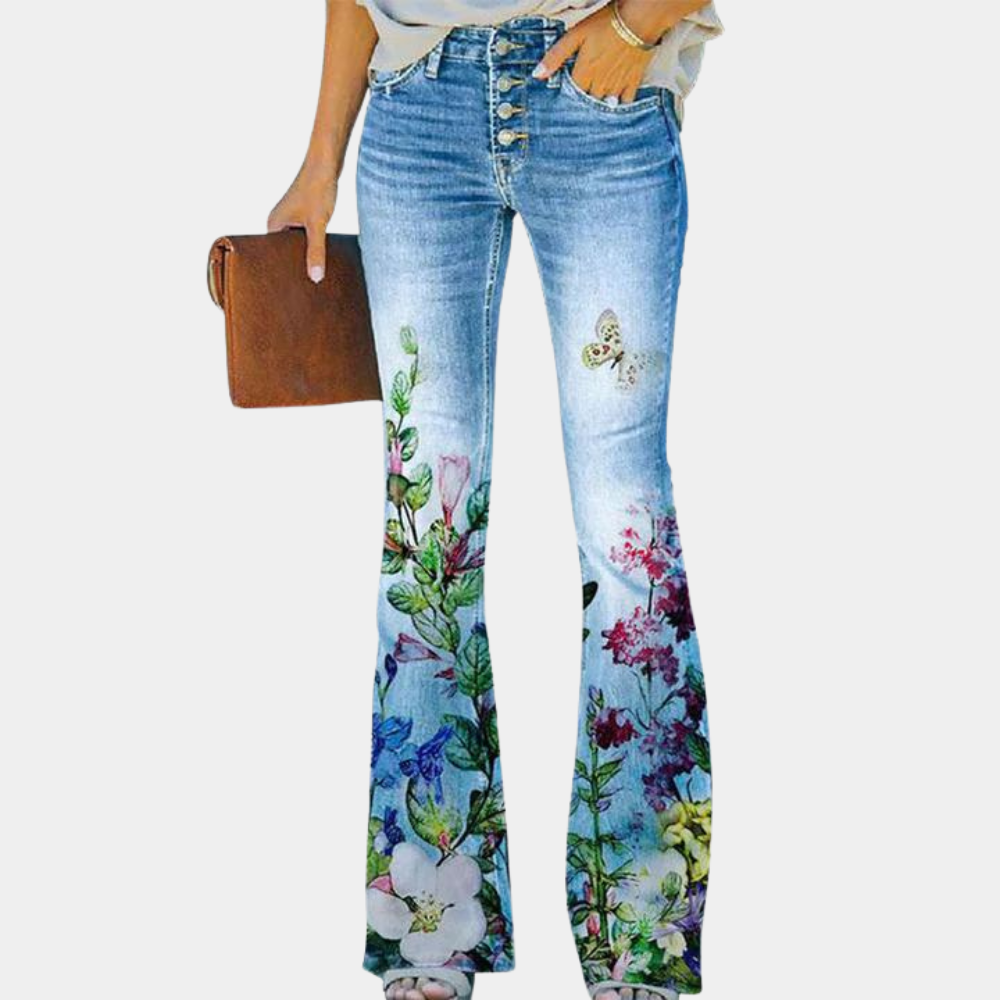 Jean Rosmunda : Jean évasé tendance avec boutons stylés