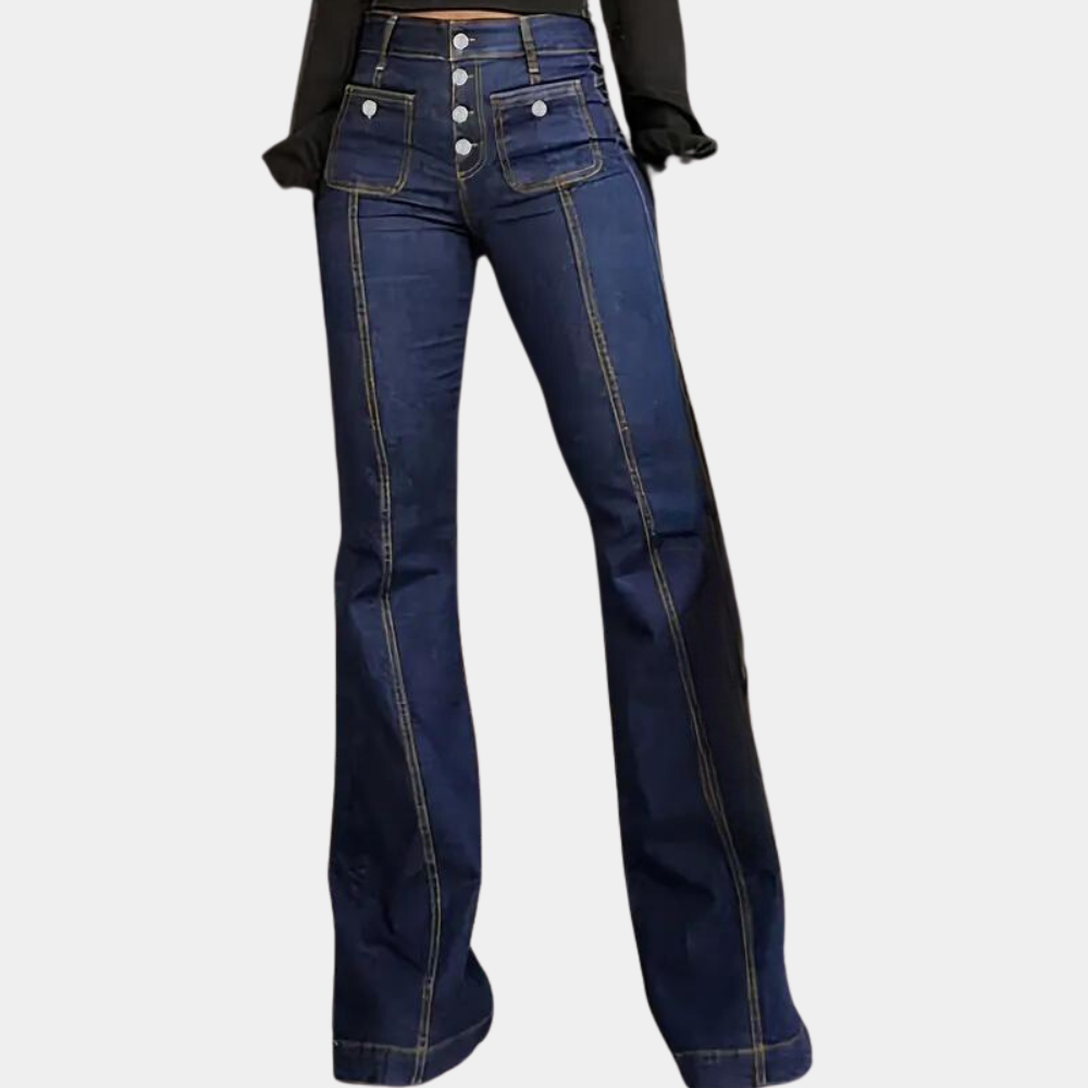 Pantalon évasé taille haute pour femme par Campana