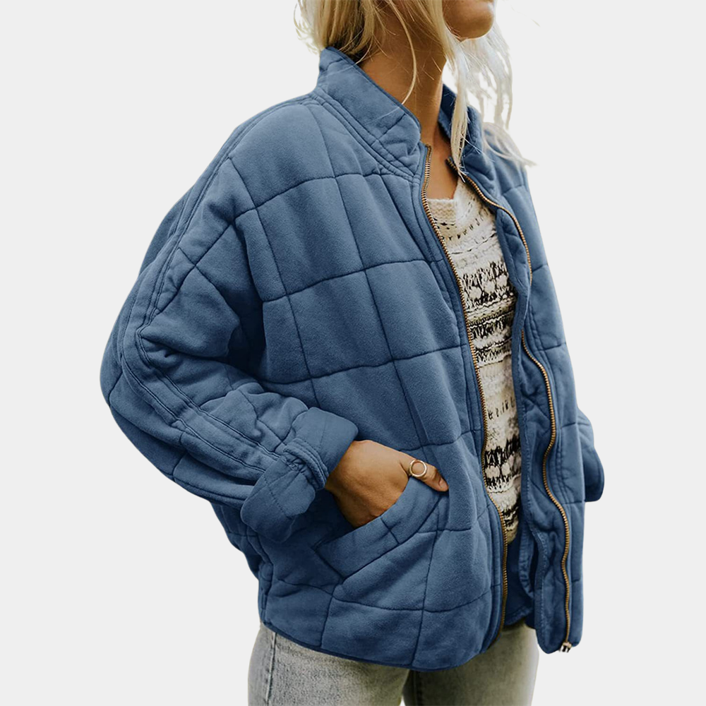Berg-Feldt | Quiltete Zip up Jacke mit Seitentaschen