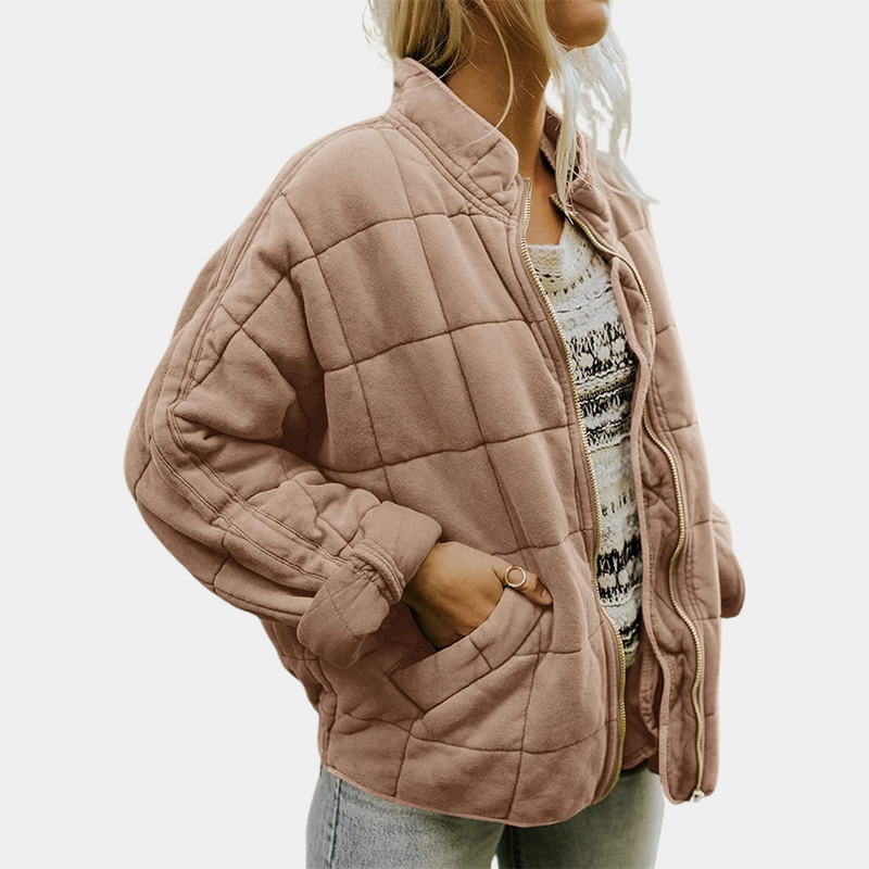 Berg-Feldt | Quiltete Zip up Jacke mit Seitentaschen