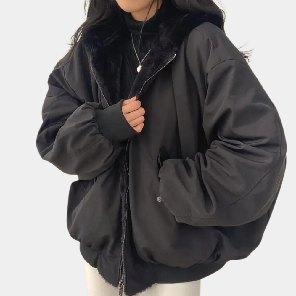Berg-Feldt | Veste d'hiver double couche douce à capuche pour femme