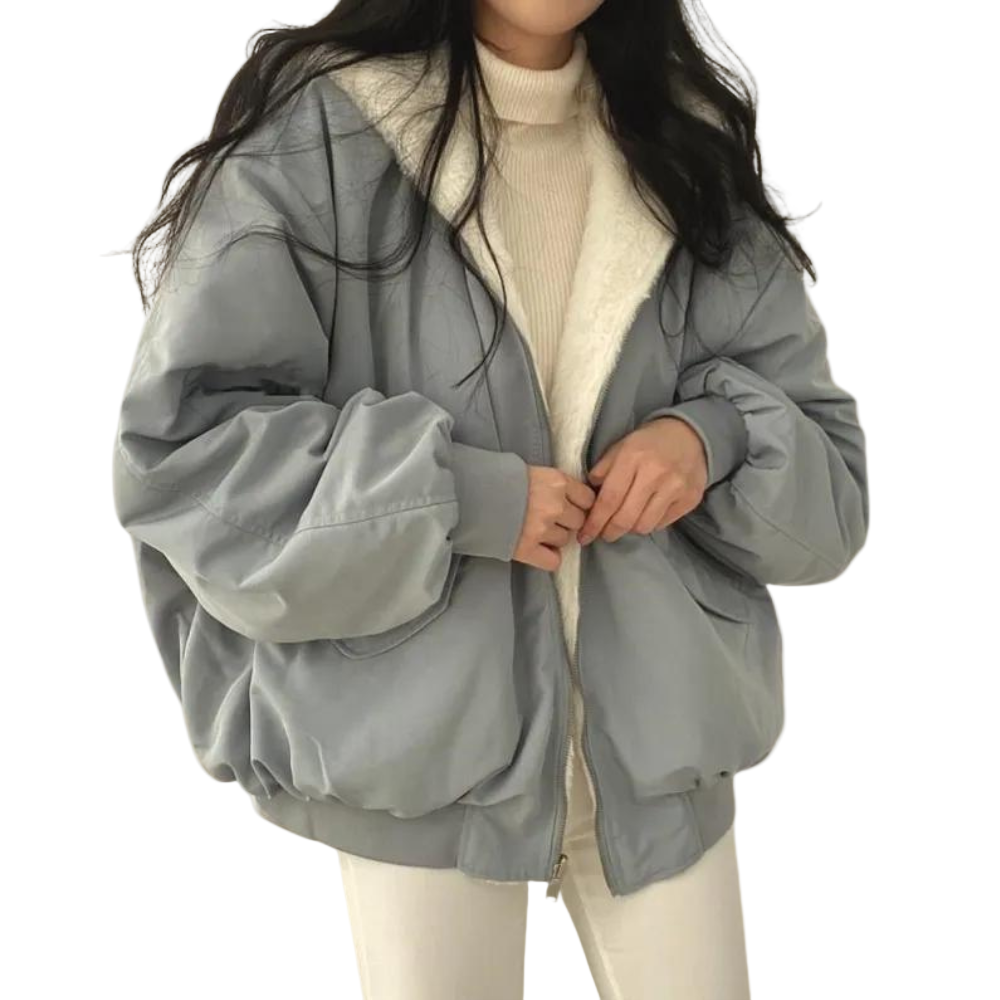 Berg-Feldt | Veste d'hiver double couche douce à capuche pour femme