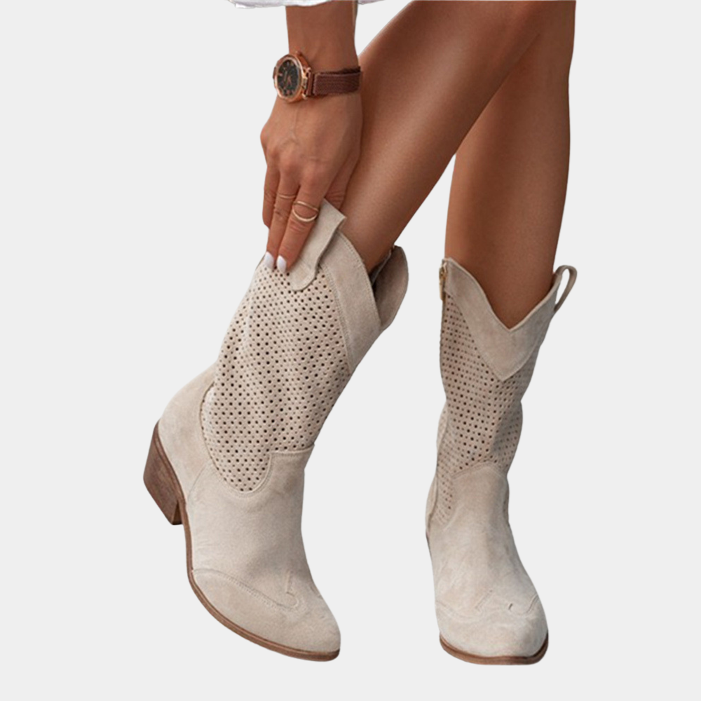 Bottes de cowboy respirantes pour femmes au design élégant