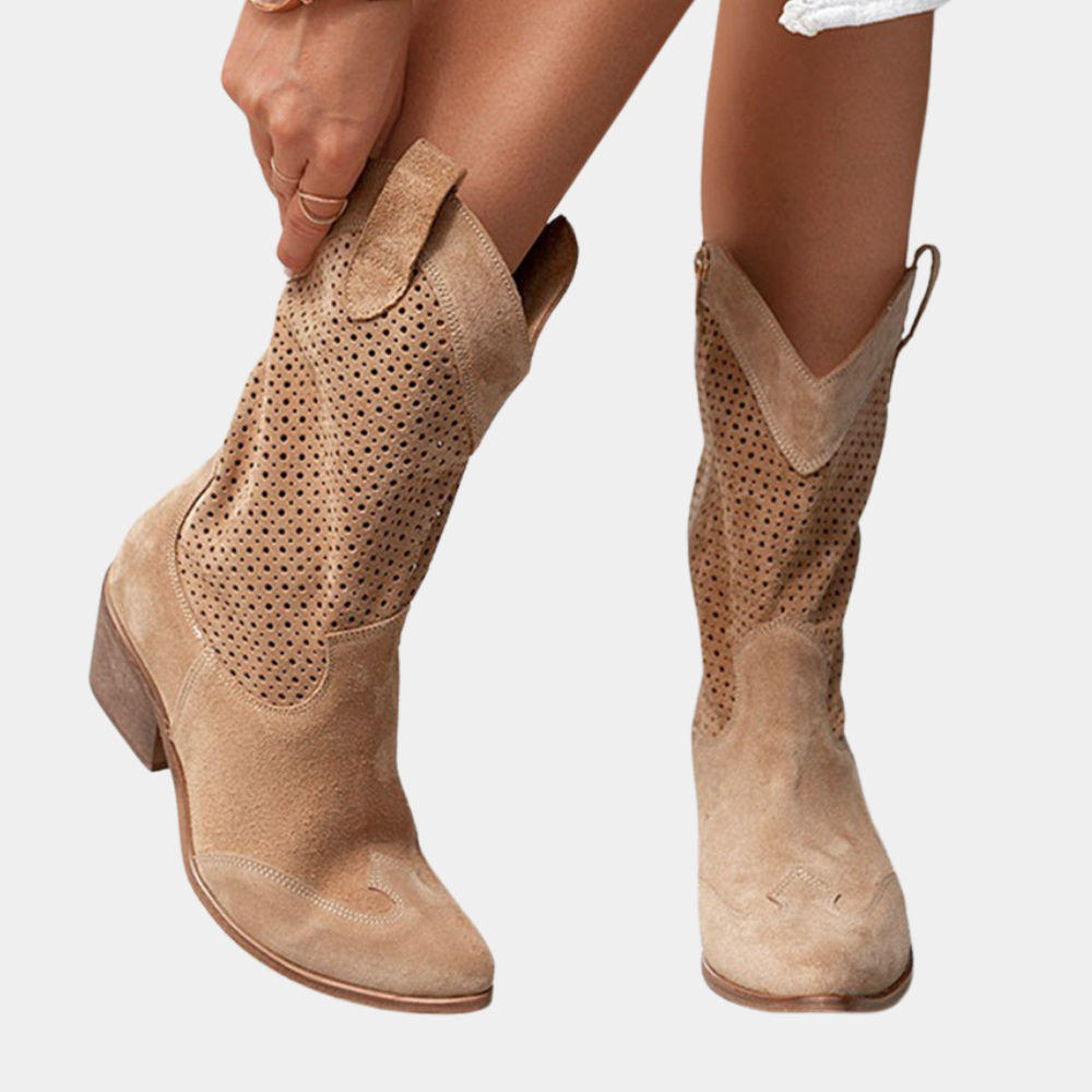 Bottes de cowboy respirantes pour femmes au design élégant