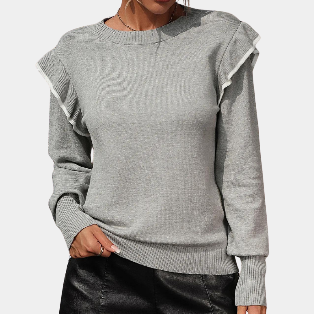 Berg-Feldt | Chemisier avec détails à volants Polyester Élégant et Contemporain