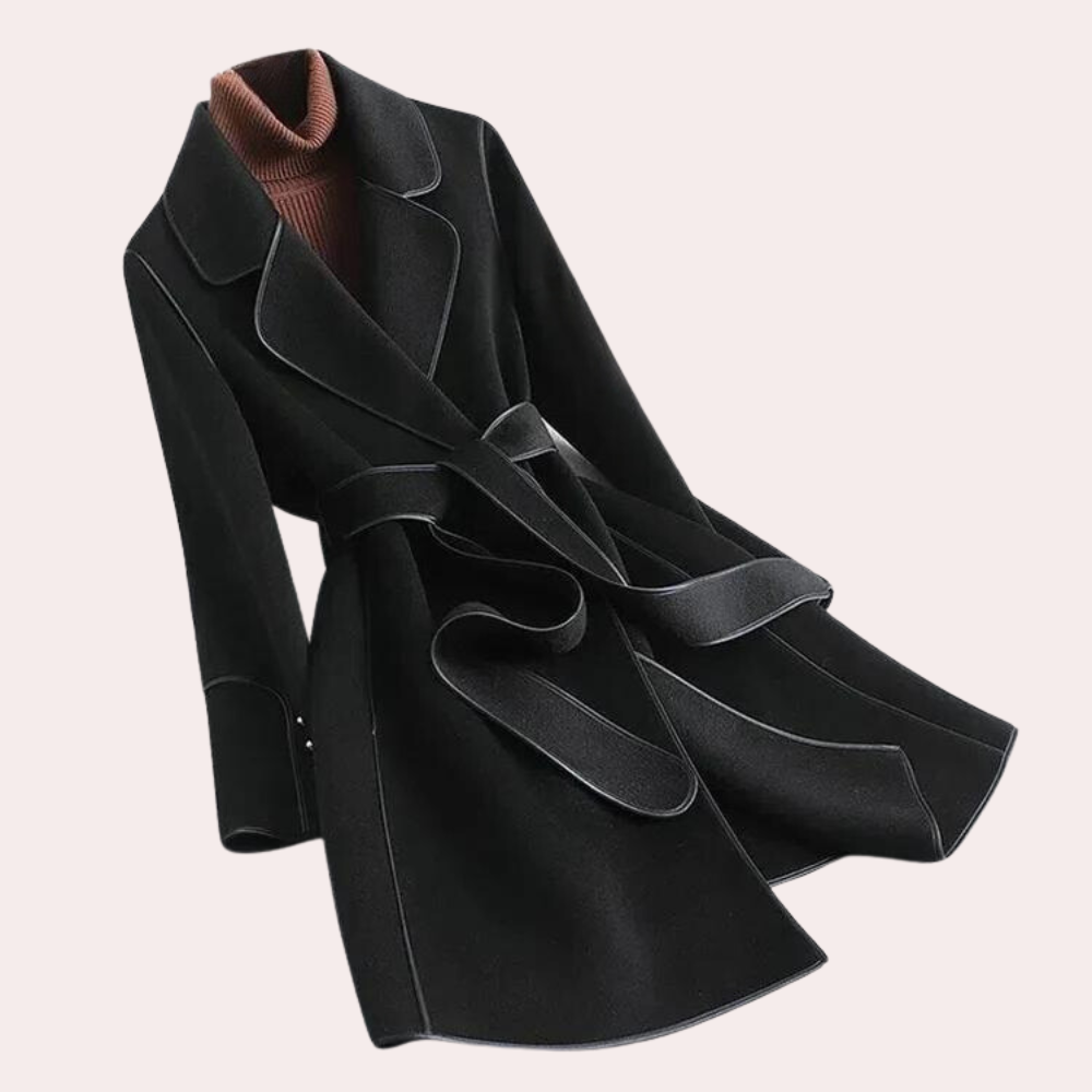 Berg-Feldt | Manteau en laine avec ceinture à nouer Design intemporel Parfait pour l'automne et l'hiver