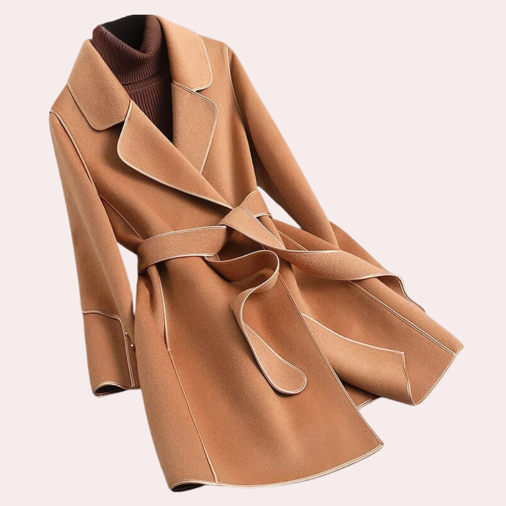 Berg-Feldt | Manteau en laine avec ceinture à nouer Design intemporel Parfait pour l'automne et l'hiver