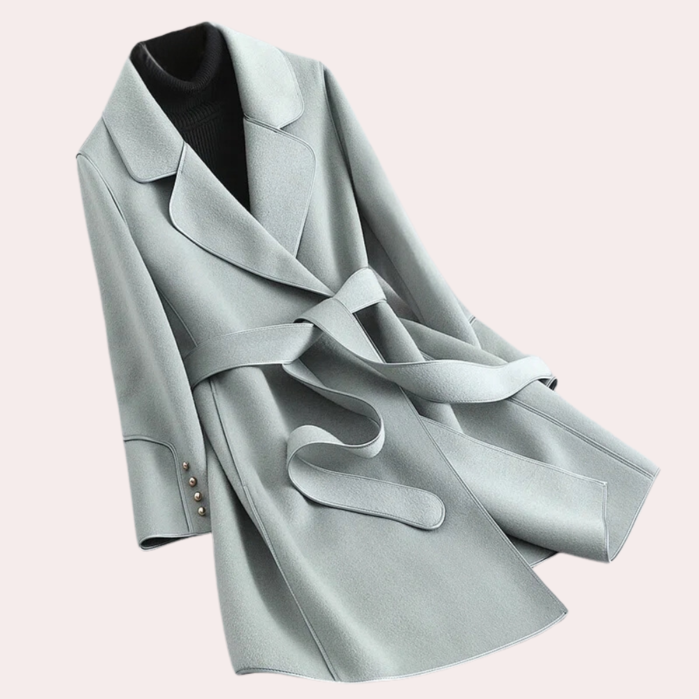 Berg-Feldt | Manteau en laine avec ceinture à nouer Design intemporel Parfait pour l'automne et l'hiver