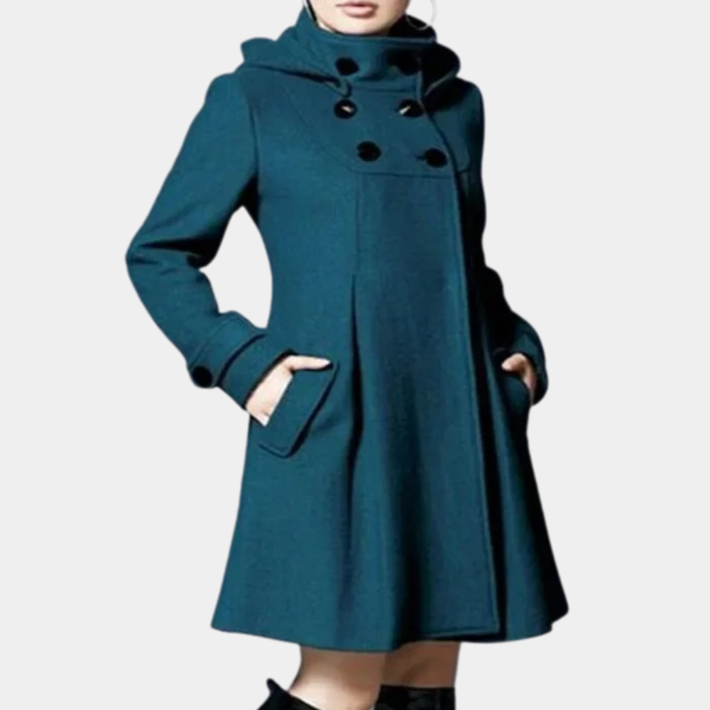 Berg-Feldt | gefütterte Jacke - eleganter Teal-Jacke mit Seitentaschen