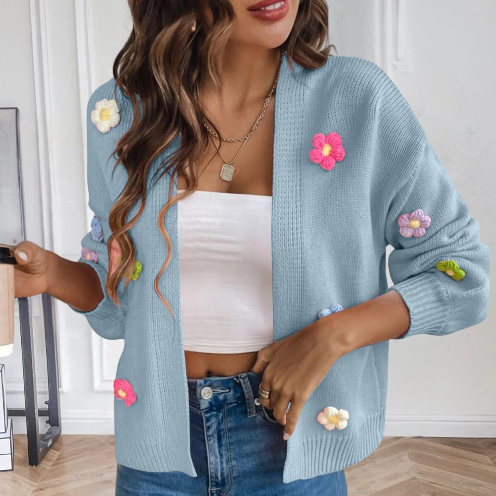 Berg-Feldt | Damenjacke mit 3D Blumen – Maribel